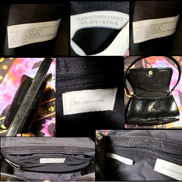 Small Black Hand Bag By Liz Claiborne - Picture 2 of 5